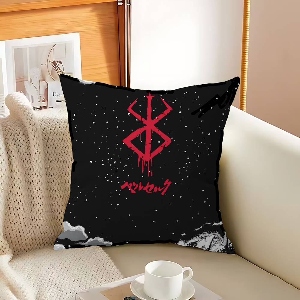 Anime BerserkS Pillow Cushion Cover Pillowcase Living Room Sofa Home Decor Customized