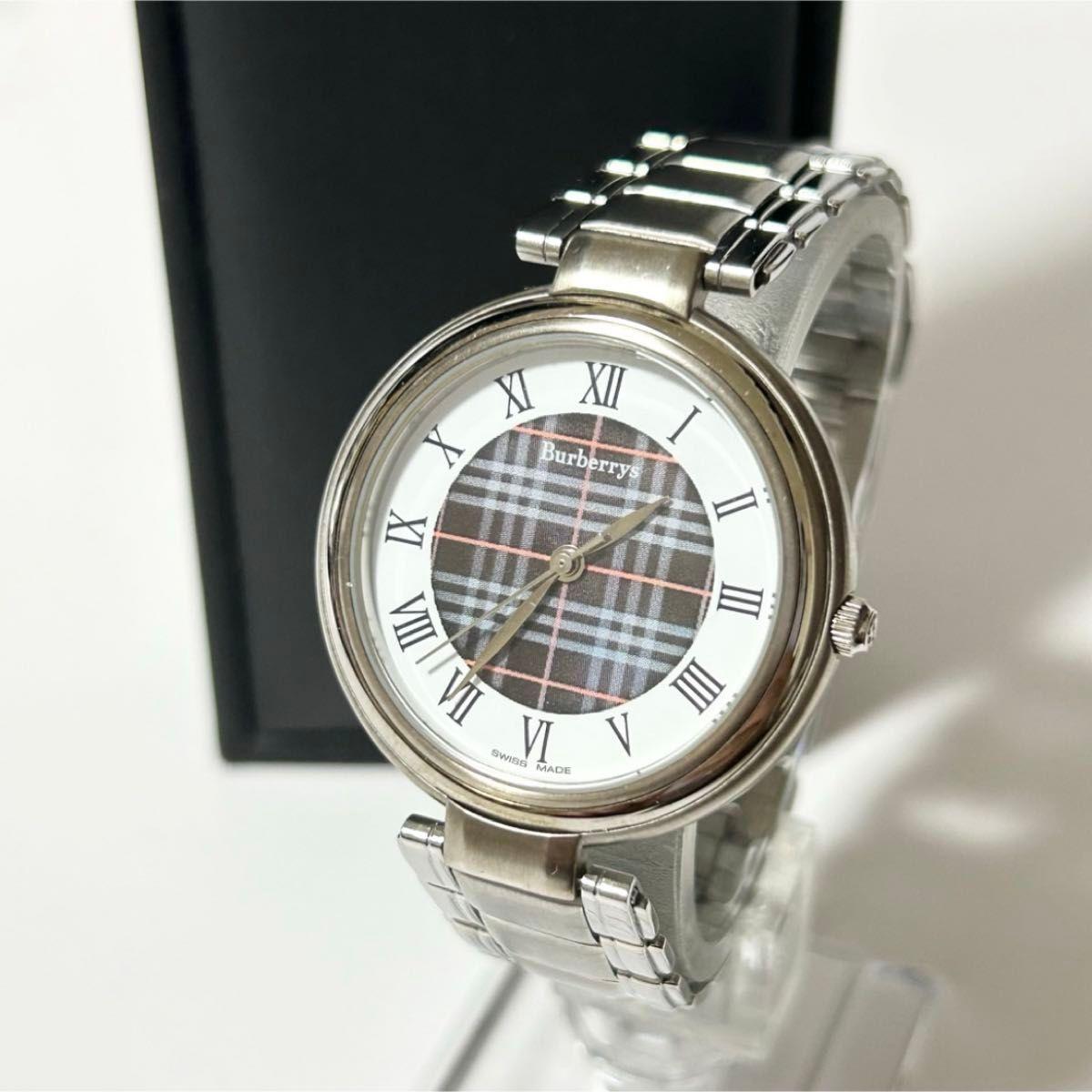 Used Burberry 11500G SS QZ Nova Check Dial Men s Watch