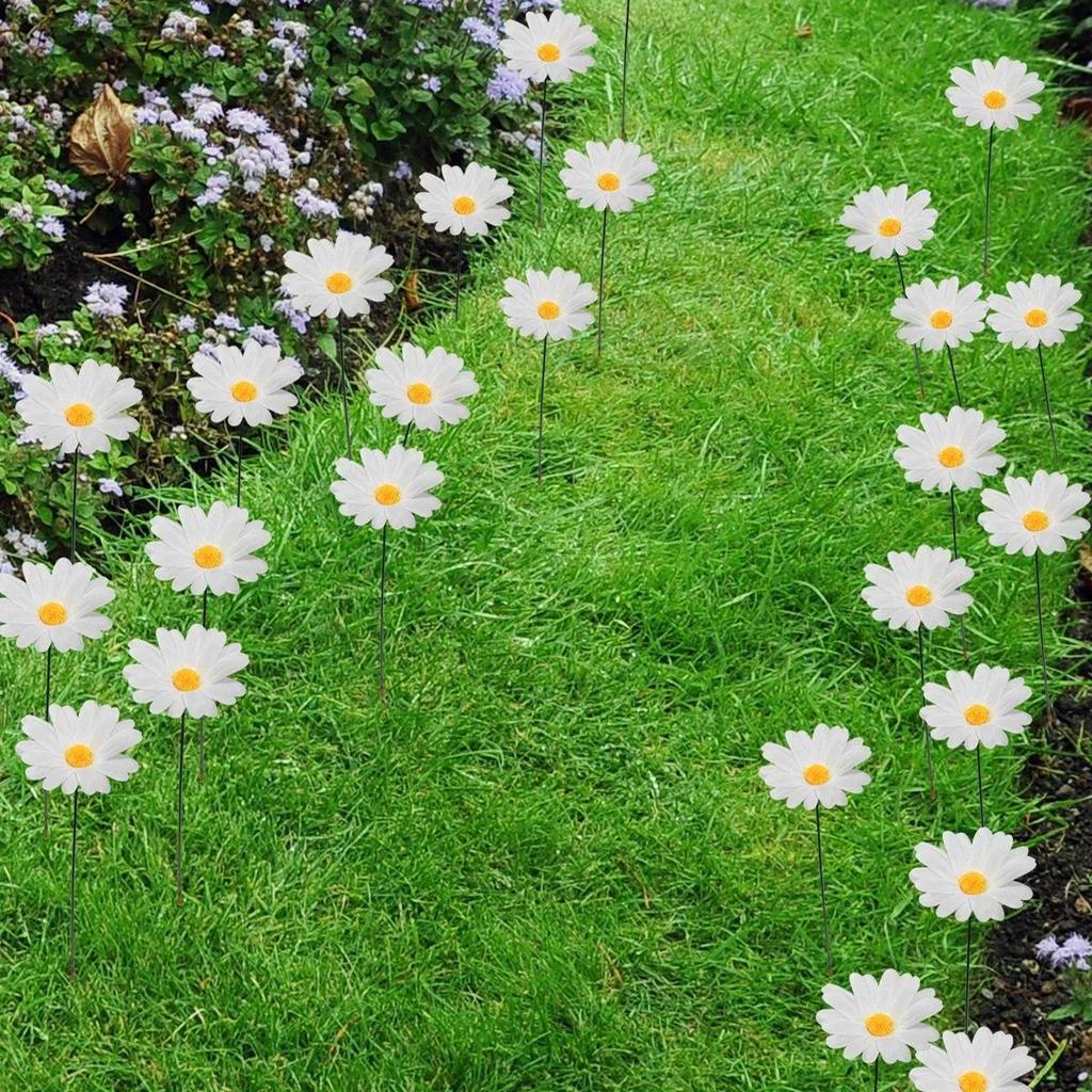10pcs Insertion Outdoor Garden Decoration Landscape Courtyard Villa Simulation Sunflower Flower Grass and Terrace Pile 2023