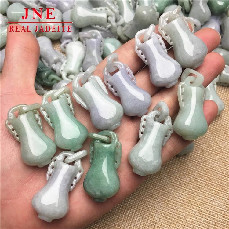 Myanmar a Type Jade Jade Hanging Ring Vase Carving Pendant Jade Crafts Factory