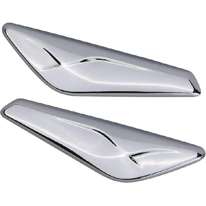 Front Fender Chrome Trim Finisher for Left Driver & Right Passenger Side Fender Compatible with BMW X3 F25 X4 F26 2011 2012 2013 2014 2015 2016 2017