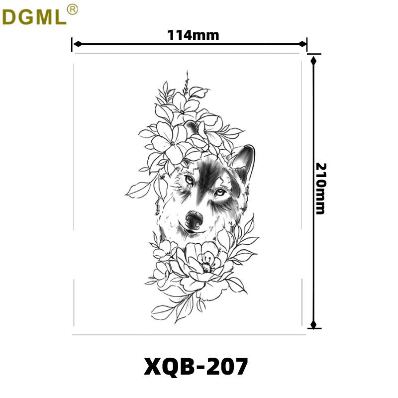 Cartoon Waterproof Full and Half Arm Tattoo Stickers with Creative Color Designs