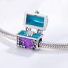 925 Silver Gold Shell Beads Jellyfish Seahorse Dangle Charm Snake Bracelet Necklace Beach Party Gift