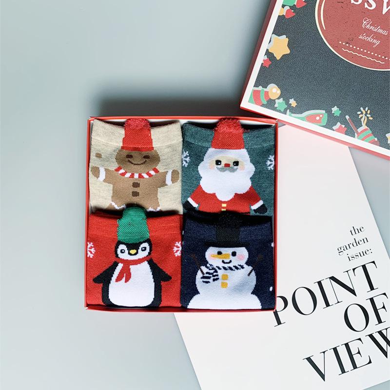 

Women s 3D Cartoon Mid-Calf Cotton Socks - Autumn Winter Gift Box, Christmas & Japanese Benmingnian Style One Size