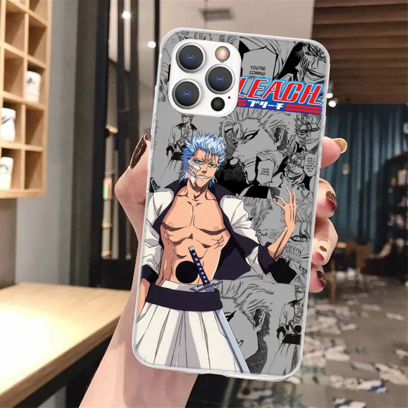 Bleach Grimmjow Silicon Phone Case for iPhone 17 16 16E 15 Pro Max 14 Plus 11 13 Mini 12 7 8 SE Air 17Pro Cover Shell for Apple