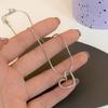 Herzrahmen Anhänger Halskette Trendiges Damen Accessoire Legierung Textur Kette Schmuck Perfekt für Freizeit und besonderen Anlass