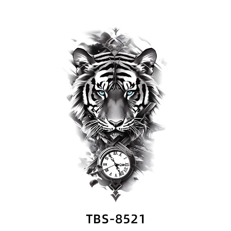 Realistiska Djurtotem Tatuering Klistermärken: Drake, Fenix, Tiger, Varg