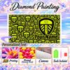 Leeds United 5D DIY Diamond Painting Custom Name Text, Full Drill Rhinestone Mosaic Art Home Gift