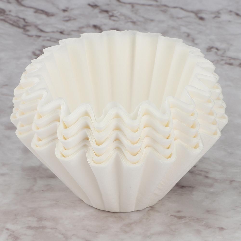 Cake Cup Shaped Wavy Disposable Coffee Filter Paper Replacement for Coffee Making Coffee Filter Paper Coffee Paper Filter