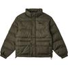 Solid Color Stand Collar Cuffed Pocket Puffer Jacket Army Green Unisex VN000P32KCZ