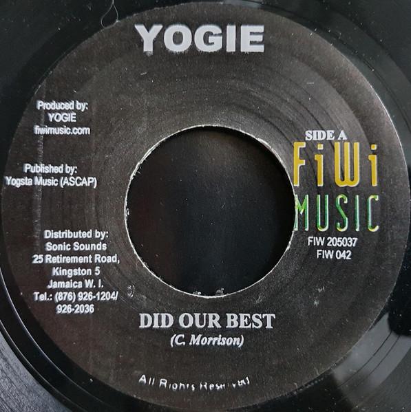 

7inch Record YOGIE - Did Our Best FIW042 FiWi Music Jamaica Reggae, Ska & Dub Used