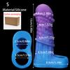 Penis Ring Male Realistic Penis Sleeve Extender Cock Sleeve Dick Enlargement Delay Ejaculation Cock Ring Reusable Condom Sex Toy