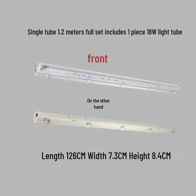 T8 Waterproof Double/Single LED Fluorescent Lamp Set, Dustproof & Explosion-Proof, Daylight Lamp Holder