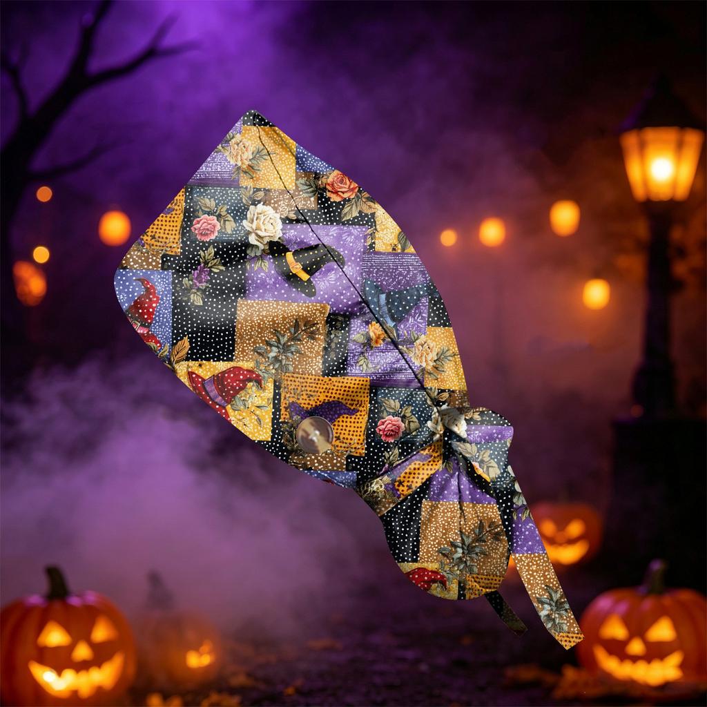 Women's Halloween Printed Ponytail for Work Shower Hair Wrap