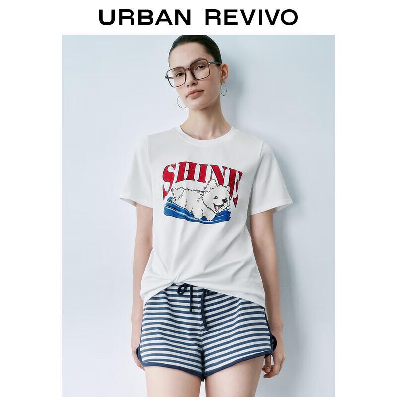 

UR 2025 Women s Fun Pet Print Cotton T-Shirt XS