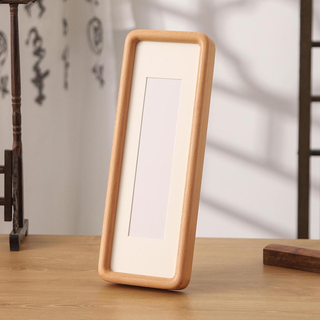 Modern Solid Wood Photo Frame with Double Rounded Corners - Decorative Gift for Entryway or Hallway