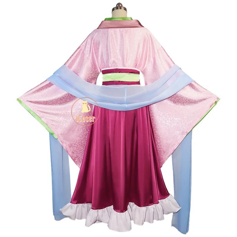 iCoser Maomao Cosplay Costume Wig Anime The Apothecary Diaries Pink Dress Necklace Earrings Hairpin Halloween Party for Women