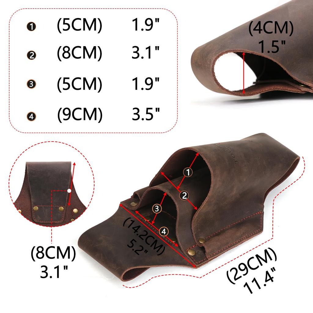 TOURBON Felling Wedge Holds 4 Plastic File Holder Pouch, Wedges,