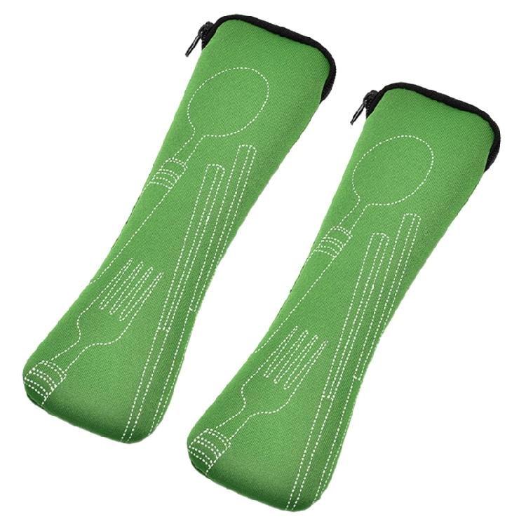 

Cutlery Storage Bag Utensil Carry Bag Camping Dinnerware Bag Picnic Cutlery Bag зелений