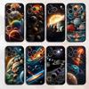 Space Ladder Art Silicone Phone Case For iPhone 17,16,15,14,13,12 X XS Plus Pro Max Shockproof Soft Cover