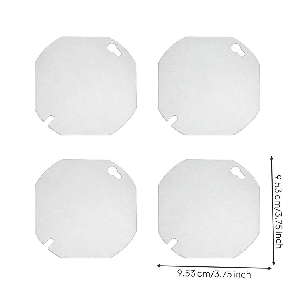 4 Pieces Stainless Steel Octagonal Electrical Box Cover Flat Junction with