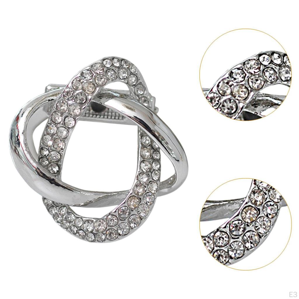 Scarf Ring Clip Fashion Clothing Decoration Accessories Rhinestone Buckle Clamp
