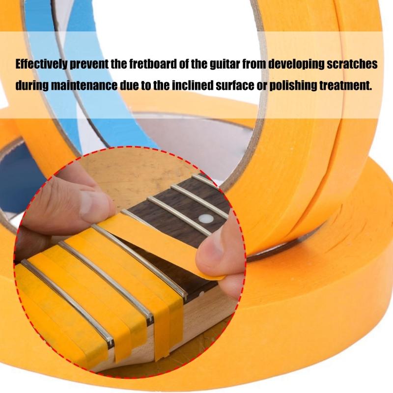 3Pcs Frets Polishing Protection Tape Luthier Tool Guitar Bass Fingerboard Masking Protective Paper for Guitar Fretboard