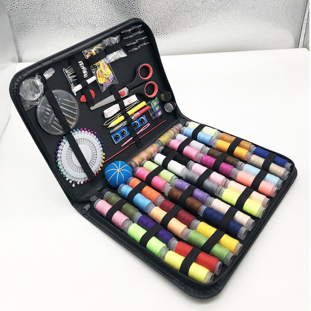 Set Kit Cucito Casa Viaggio Fai da Te Strumenti Cucito Portatili Scatola Cucito Multifunzione per Casa
