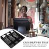 Ciieeo Drawer Metal Cash Register Sorter Storage Coin Tray Multi-Compartment Storage Tray Cash Register Insert Tray Cash Tray Money Tray Cash Holder