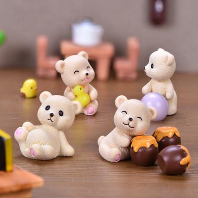 Mini Honeypot Bear Snowball Duck Display Form Micro Landscape Home Garden Decor