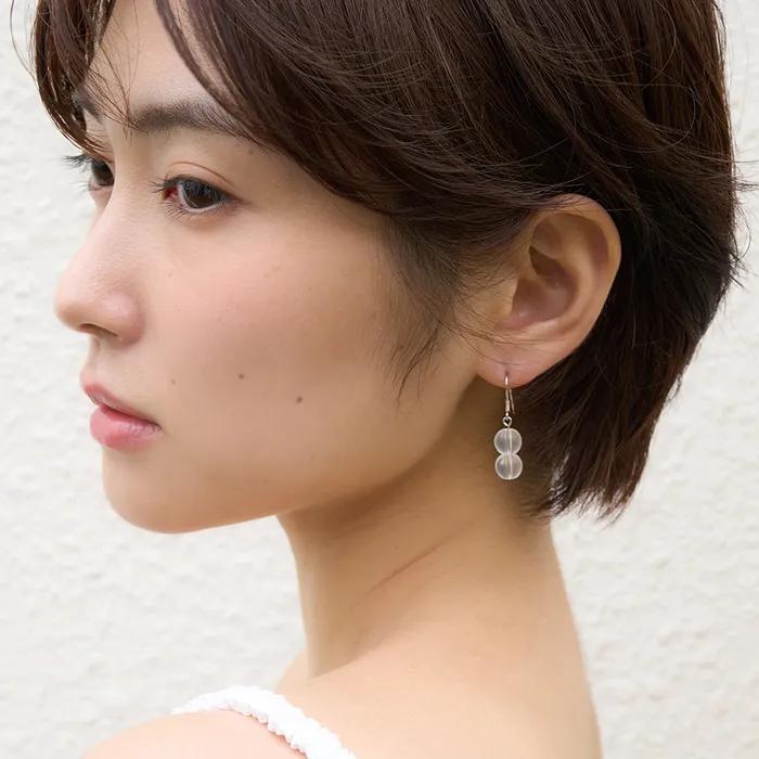 two ball crystal earring