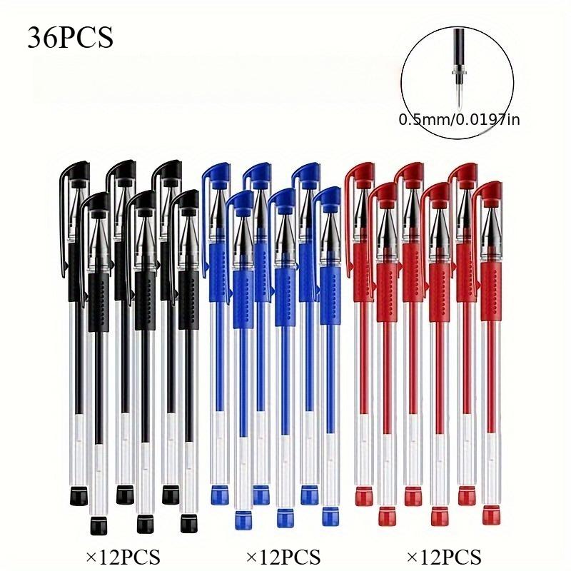 36pcs/12pcs Medium Point Ballpoint Pens Set - Click-Off Cap, Smooth Writing for Office and School Supplies