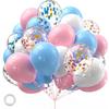 30PCS 10/12Inch White And Golden Balloons Pearl White Balloons Golden Confetti Balloons For Birthday Weddings Anniversary Party