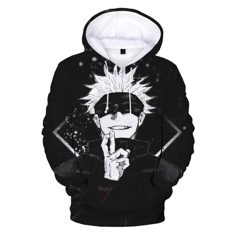 3D tisk Anime Jujutsu Kaisen Mikiny Mikiny Pánské/Dámské 2023 Nejnovější móda Streetwear Podzim Zima Nadměrná velikost Oblečení Kabát