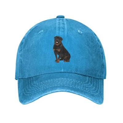 Custom Cotton Rottweiler Dog Baseball Cap Sun Protection Women Men's Adjustable Dad Hat Summer