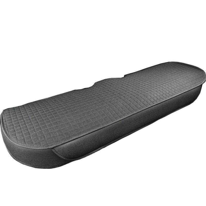 Car Seat Covers Universal Flax Front Rear Breathable Linen Cushion Anti Slip Auto Seat Protector Mat Pad Four Seasons
