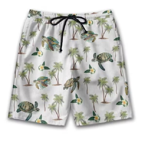 fashion Hawaiian Marine Life Surfing Men's Animal Beach Shorts Beach Pants