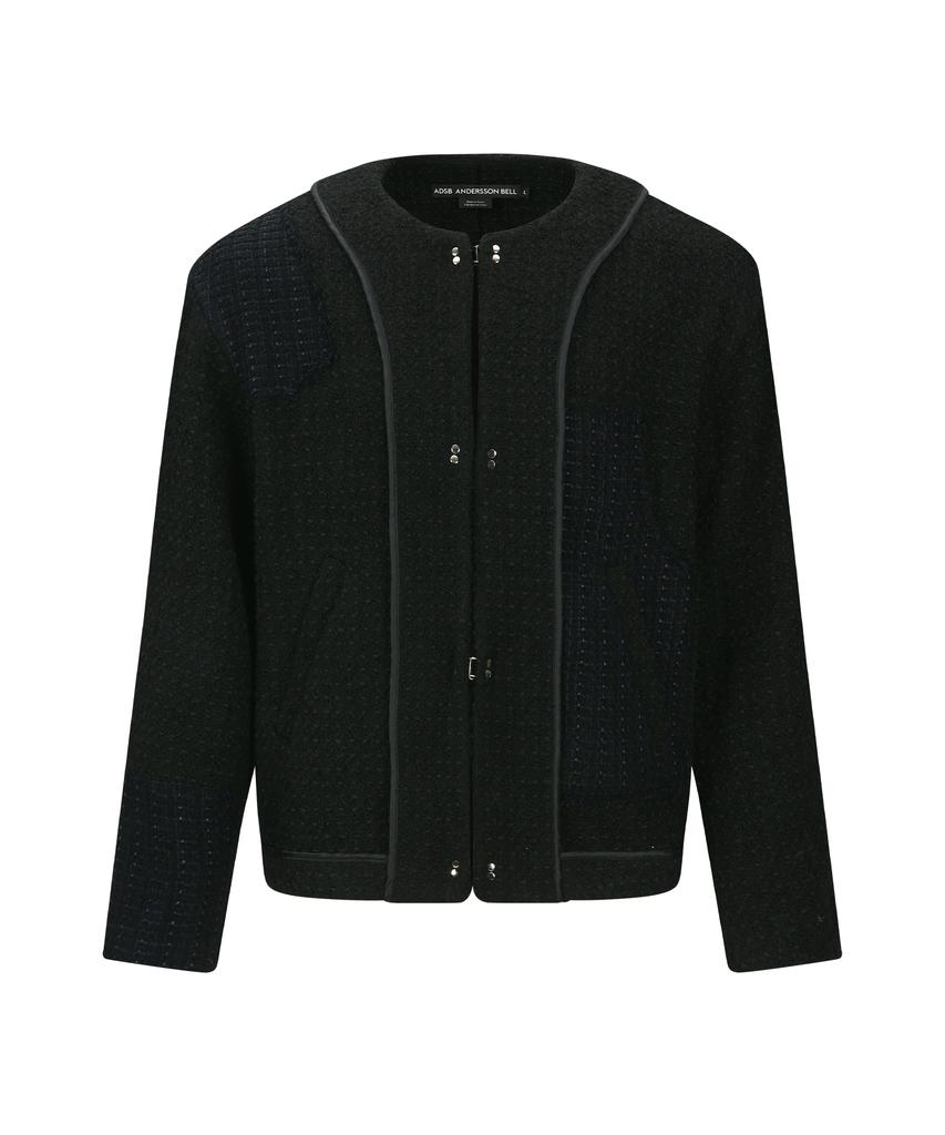 Adsb Andersson Bell Unisex Inside Out Tweed Cardigan Awa732U(Black)