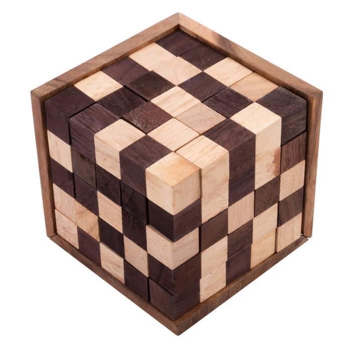 Puzzle - Engelhart - 125 Wooden Cubes - Difficulty Level 4/5 - 25 Pieces - 14x14x14 Cm
