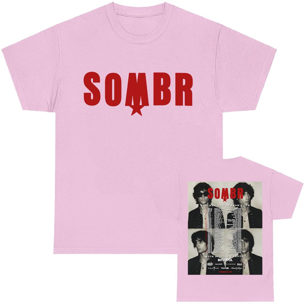 Sombr You Are The Reason Tour 2026 T-shirt Summer Short Sleeve 100%Cotton Unisex Streetwear Tees O-neck Fashion Design Print Tshirts Anime T-shirt