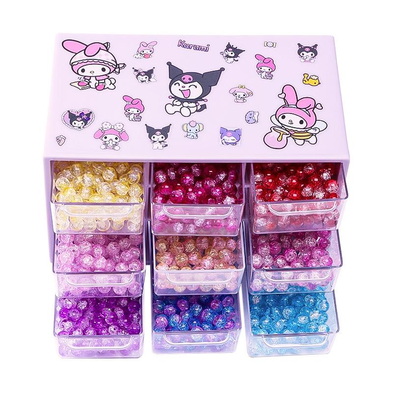Kids' DIY Glazed Crystal Bead Bracelet & Necklace Craft Set