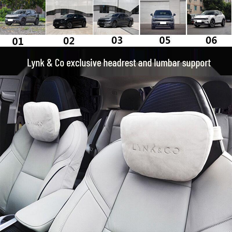 Lynk & Co 02/03/05 Headrest & Lumbar Support Neck Pillow for Car Seats
