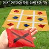 Tic Tac Toe Outdoor Game For Kids Yard Games Set With 10 X And O Bean Bags 8 Ground Spikes Drawstring Storage Bag For Outdoor