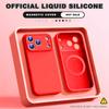 Custodia Ufficiale Magnetica in Silicone Liquido per iPhone 16E 16 15 14 Plus 12 13 16 Pro Max Caricatore Magsafe Protezione Copertura Morbida