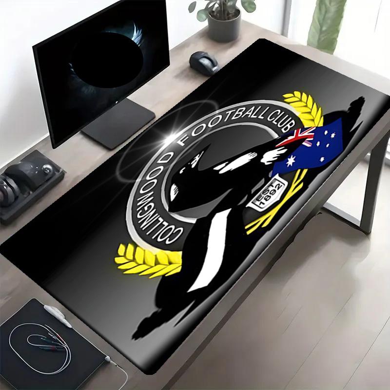 Collingwood Magpies Print Mouse Pad, Anti‑Slip Desktop keyboard Mat, for PC Laptop Gaming Working Daily Use, Cool Festival Surprise Gift