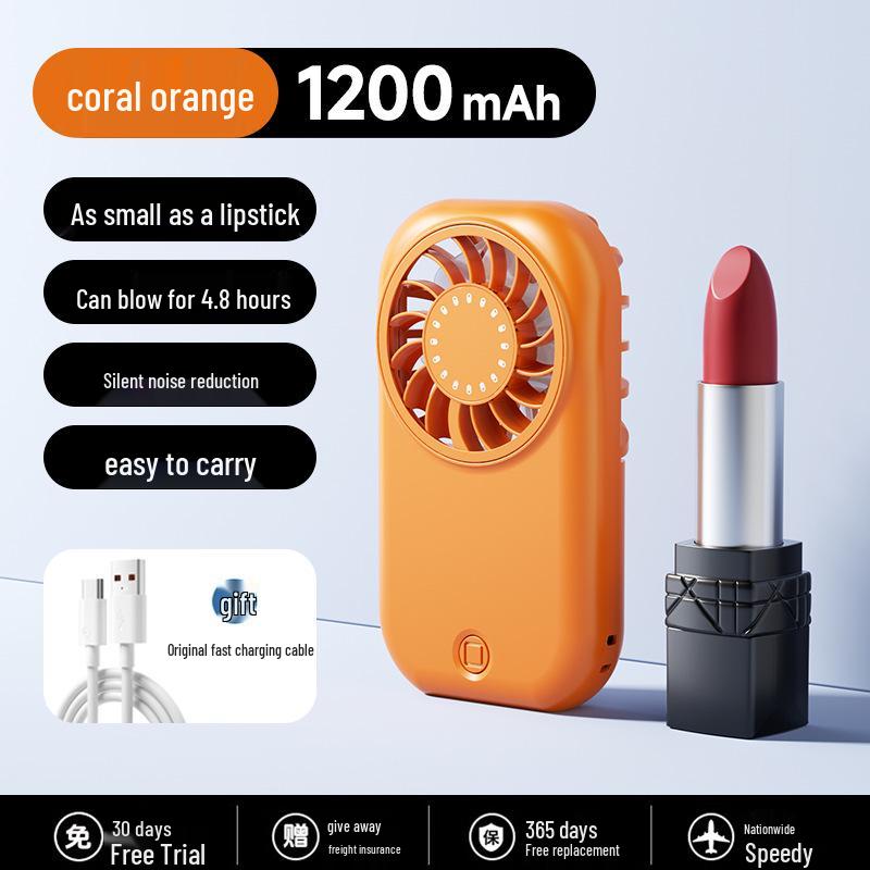 Compact Lipstick-Sized High-Speed Neck Fan 20.1*52.6*93.8 mm