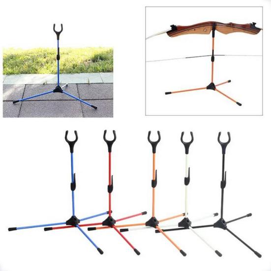 Bueskyting Recurve Buestativ Justerbart Buestativ Rack Holder Glassfiber Buestativ Bueskyting Sportsutstyr for Langbue Takedown Bue