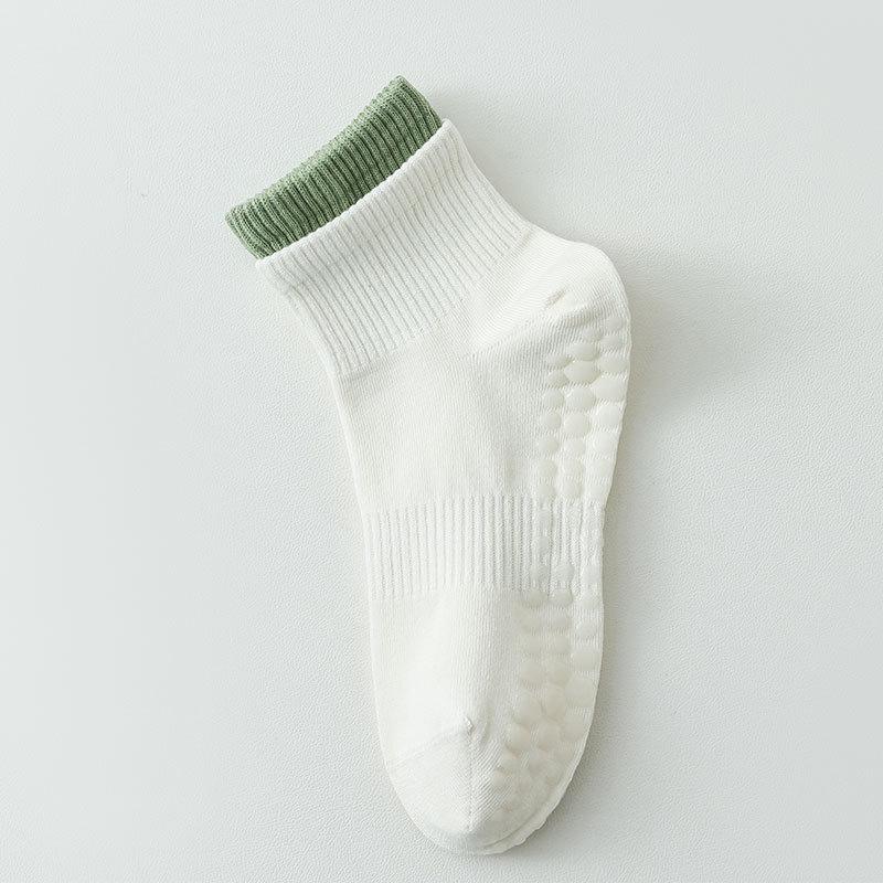 

Женские профессиональные носки для пилатеса, йоги, фитнеса, танцев, хлопковые, с силиконовой трубкой против скольжения 1 pair молочный белый