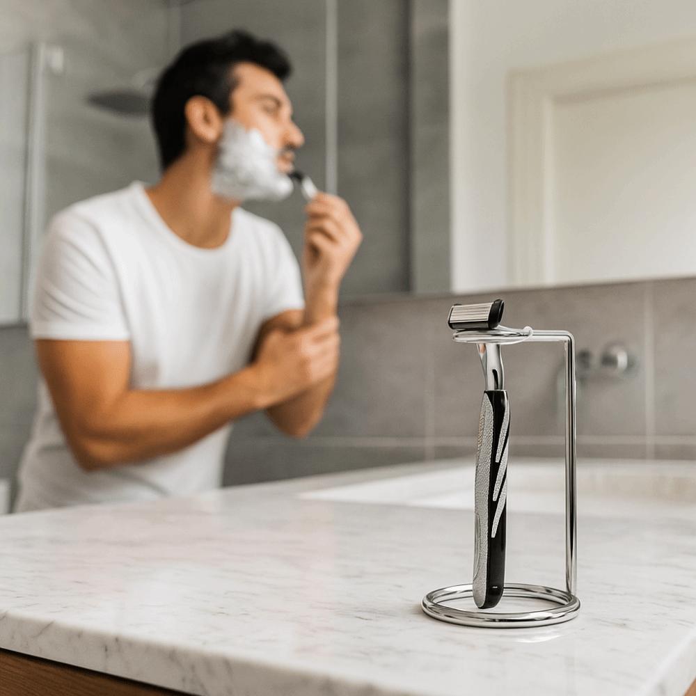 Safety Shaver Storage Rack Stainless Steel Shaver Stand Durable Shaver Holder  Manual Old-fashioned