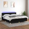 VidaXL Slatted Bed Base with Mattress and LED, Upholstered Bed, Double Bed, Adult Bed for Interior Bedroom, 3133735